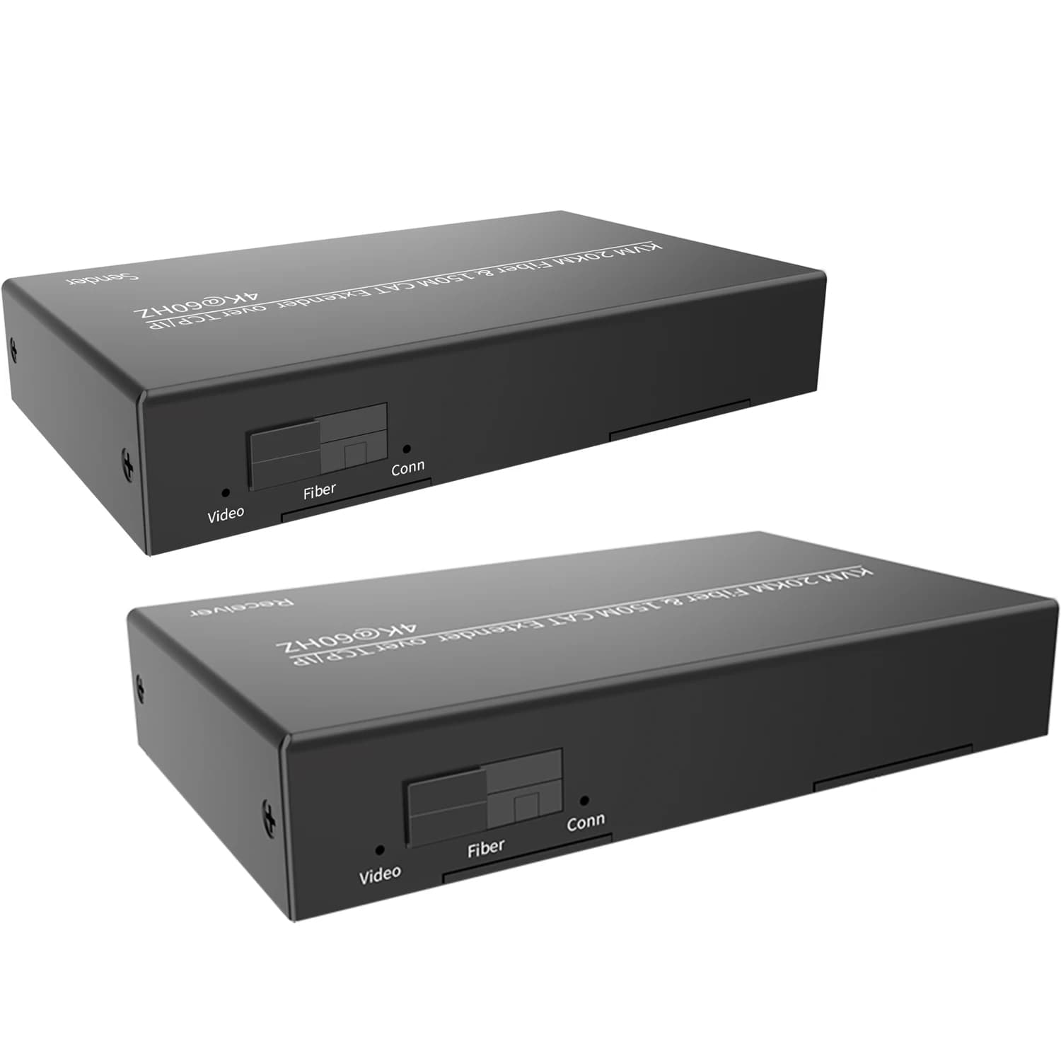 KVM 4K 60Hz 20KM fiber extender with HDMI 150M Ethernet extension via 150m Rj45 Cat6 cable Audio extractor support Mouse keyboard