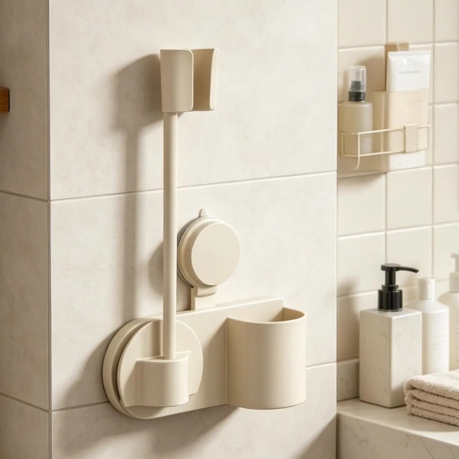 Supporto per asciugacapelli con ventosa antiscivolo, porta asciugacapelli moderno per bagno, casa, appartamento, hotel, dormitorio universitario