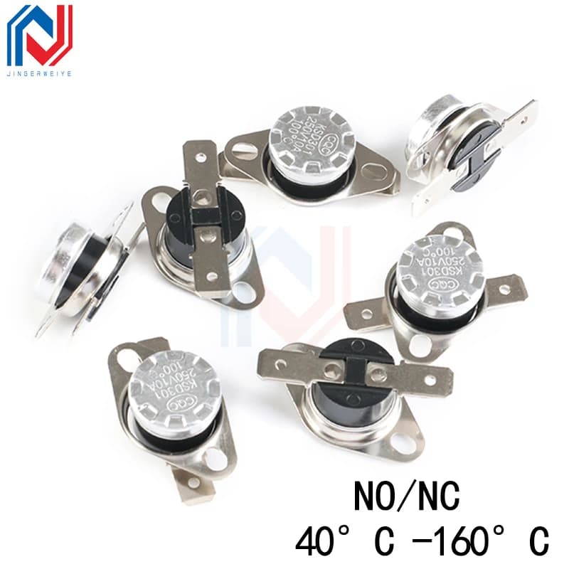 2 pezzi KSD301 250 V 10A 40 ~ 160 gradi ceramica normalmente aperta/normalmente chiusa interruttore di temperatura termostato 40 70 80 90 100 110