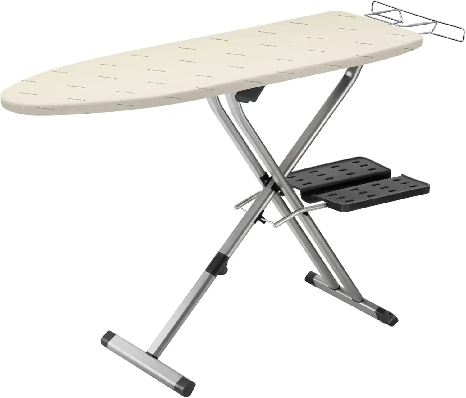 Asse da Stiro Compatta Professionale con Appendiabiti 18 x 54 Pollici Salvaspazio, Pieghevole, 4 Gambe IB9100, Beige