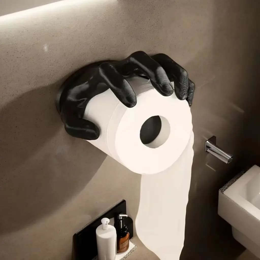 1Pc Novel Gothic Style Black Witch Hand Bathroom Toilet Paper Decoration Box Creative Design Home Decoration Craft