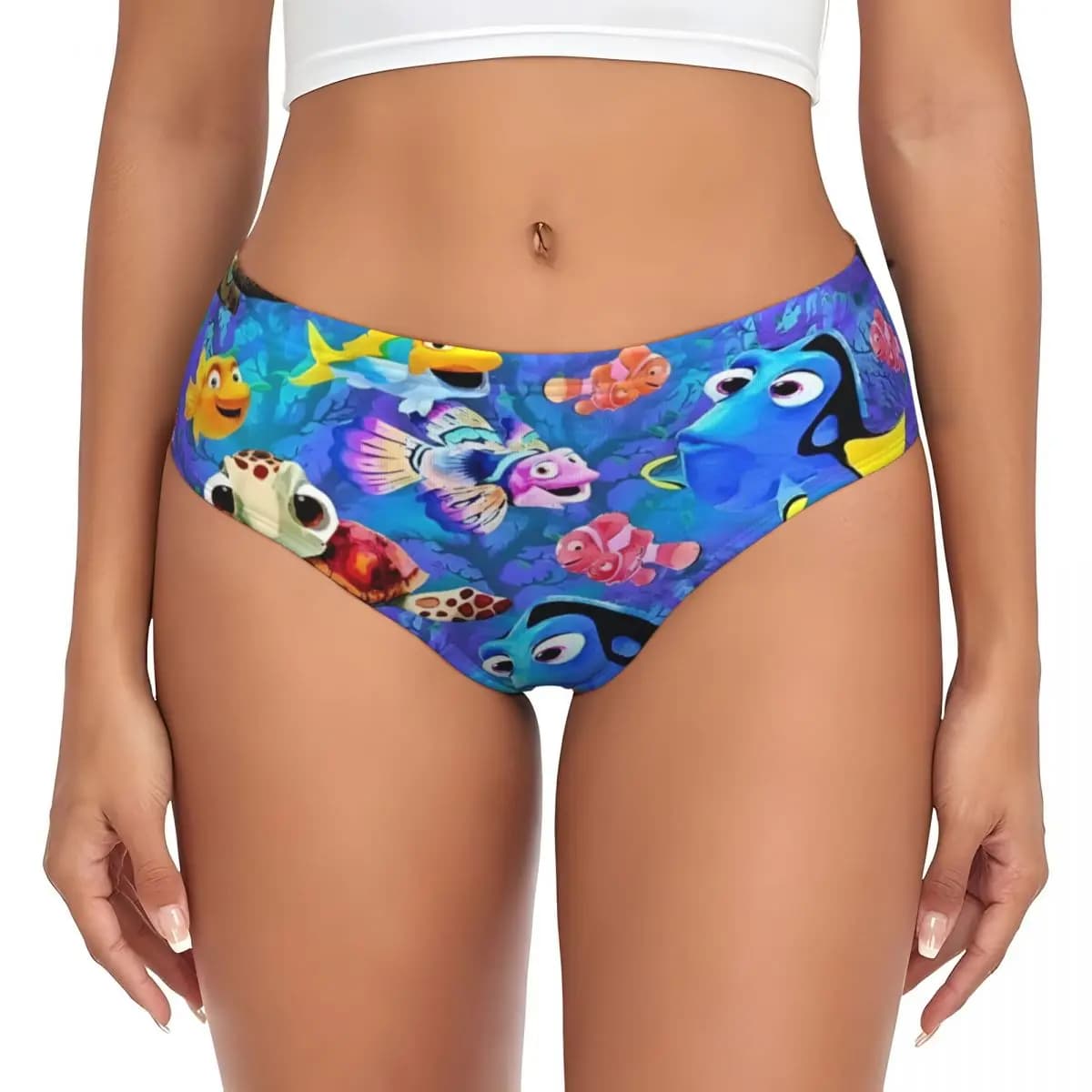 Slip da Donna Personalizzati con Motivi Anime Nemo, Comodi e Divertenti, con Nemo, Dory e Crush