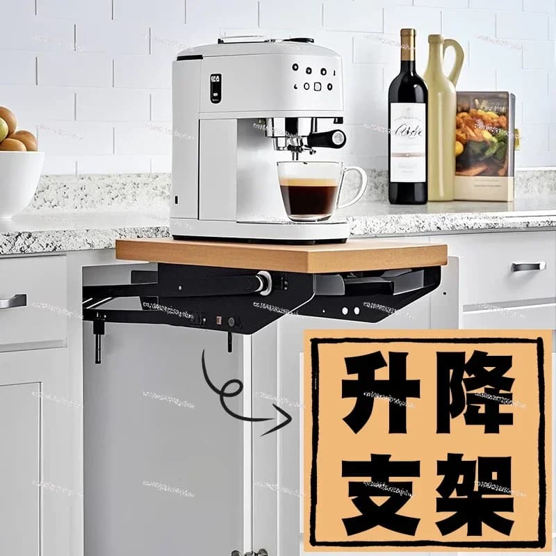 Nuovo Sistema di Sollevamento per Armadi da Cucina Nascosti - Mensola Telescopica Meccanica Automatica a Molla per Riporre Mixer
