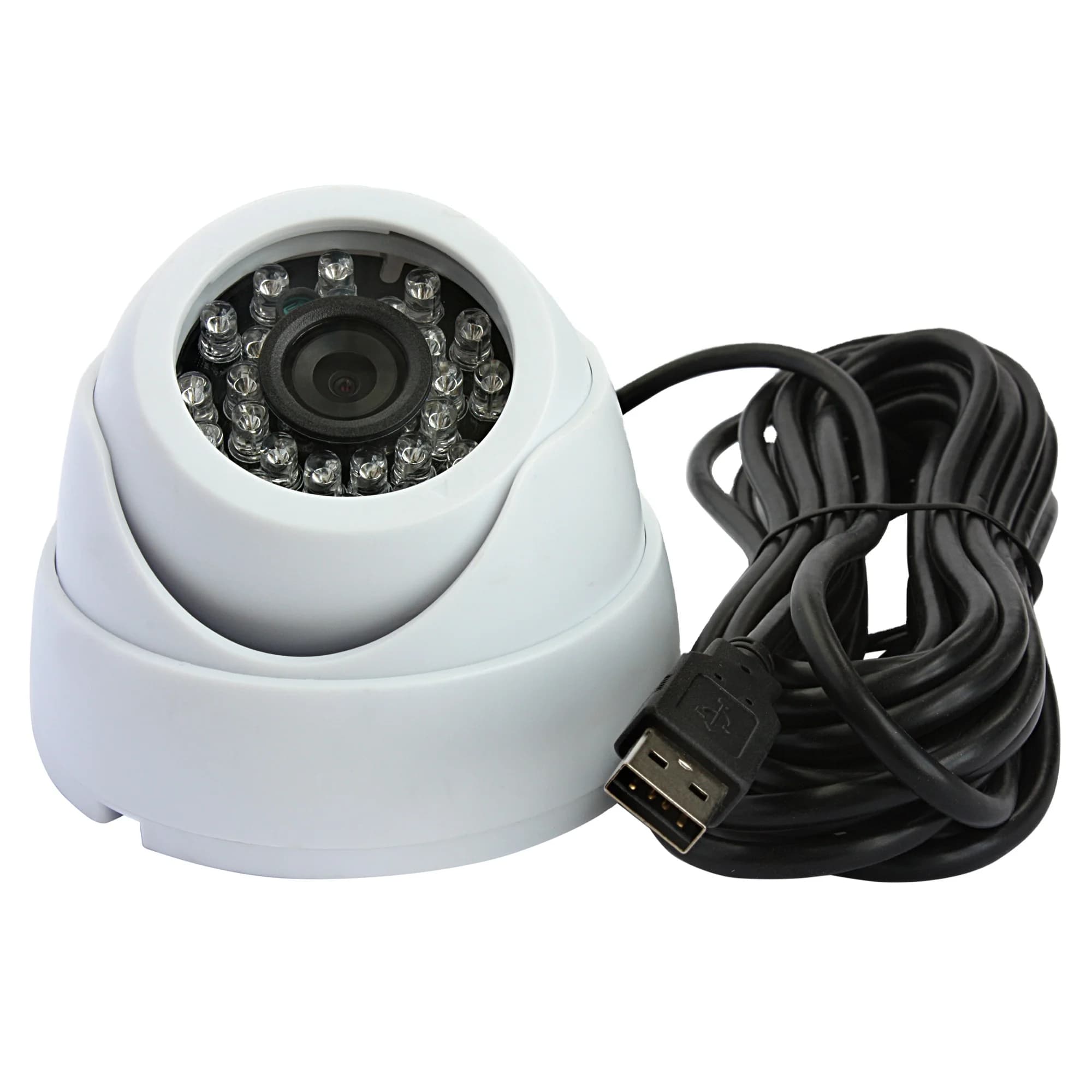 1MP HD 720P Waterproof USB Dome Camera Infrared with IR CUT and IR LED for Day and Night Vision for Baby & Pet Monitoring