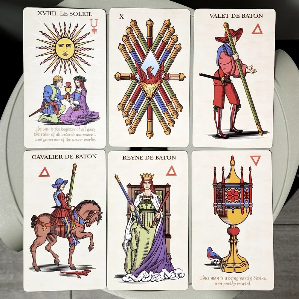 Il Tarocchi Alchemico di Marsiglia 78 Carte dei Tarocchi Un'interpretazione del Tarocchi Francese che Referenze Alchimia 12*7 cm