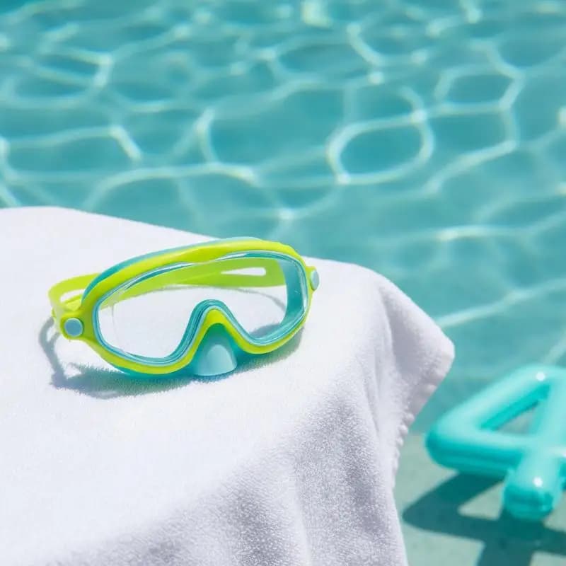Anti-Fog Swim Goggles for Kids Ages 3-15 - Wide View Diving Mask with Nose Cover, Comfortable Leakproof Swimming Goggles