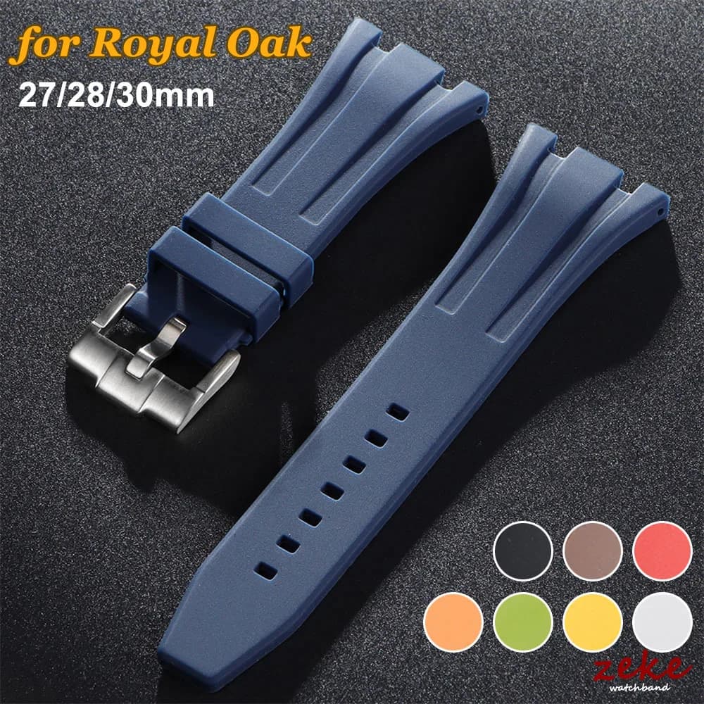 Cinturino in Silicone da 27/28/30mm per Orologi Royal Oak Offshore 15400 26470 15703, Bracciale Sportivo Morbido da Uomo per Immersioni