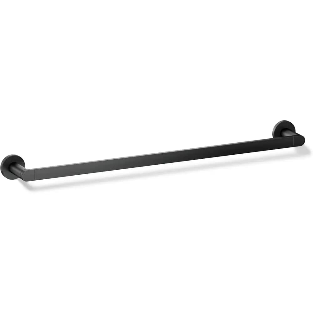 73142-BL Portasciugamani Composto da 24 pollici, Nero Opaco