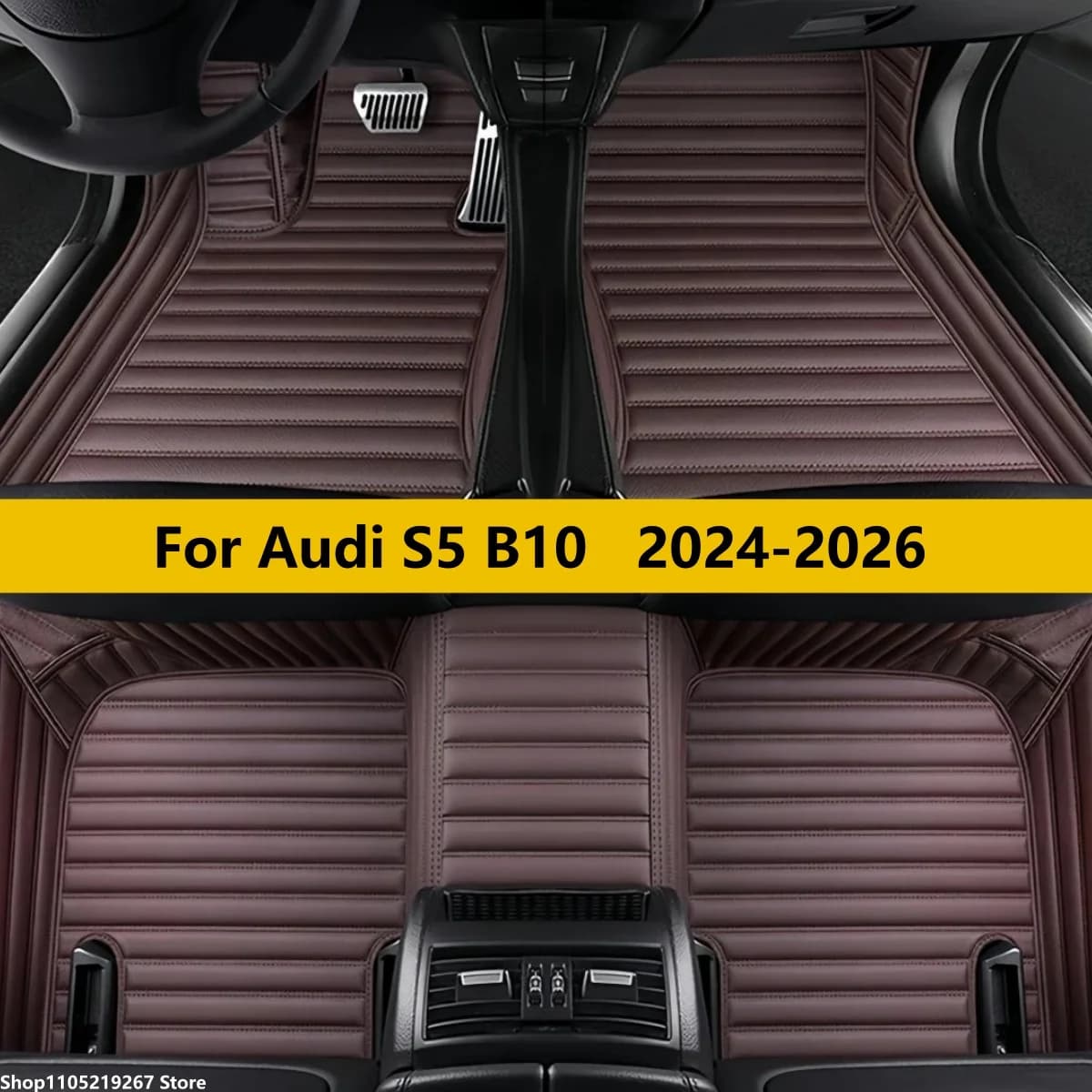 Tappetini per Auto in Pelle per Audi S5 B10 2024 2025 2026, Tappeti Durevoli, Accessori Interni per Auto