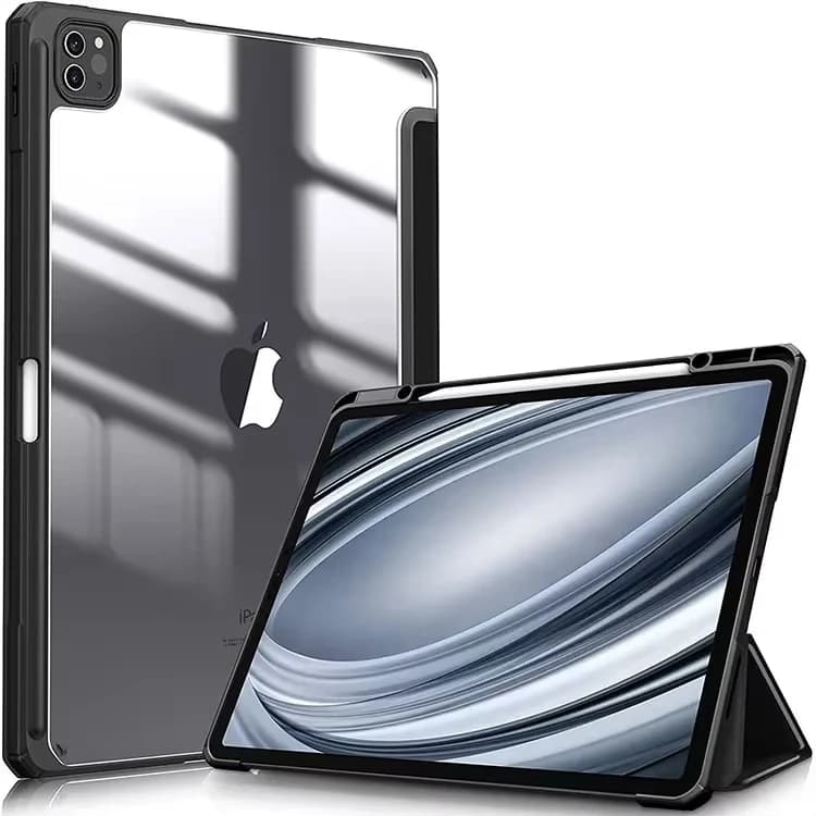 Nuova custodia per iPad Pro 13/11 M4 Air 11/13 M2 Cover Custodia da tavolo trasparente in acrilico per IPad 10th 4/5/6/7/8/9th Custodia portapenne