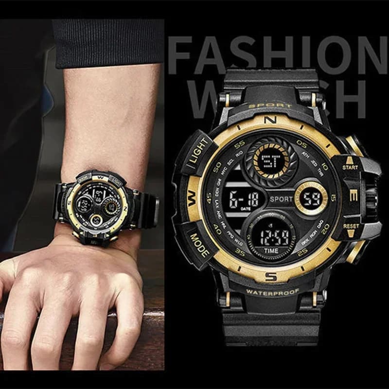 Orologio digitale militare da uomo Orologi sportivi da uomo all'aperto Orologio Cronografo luminoso impermeabile Orologio da polso elettronico per studenti