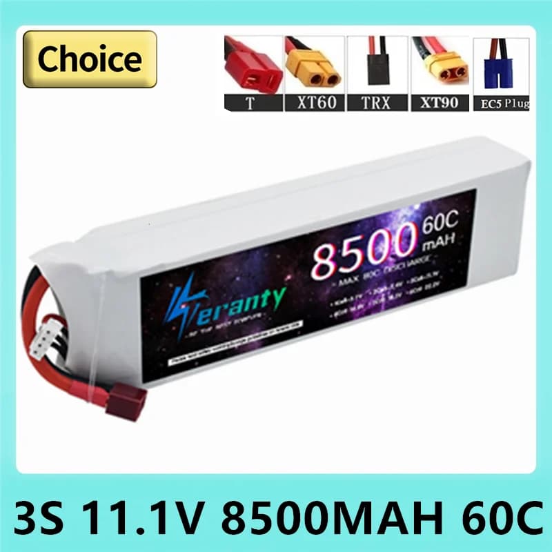 TERANTY 8500 MAH 3S batteria Lipo pour voiture RC Drone quadrirotore bateau 60C 11.1V batterie T XT60 XT90 presa