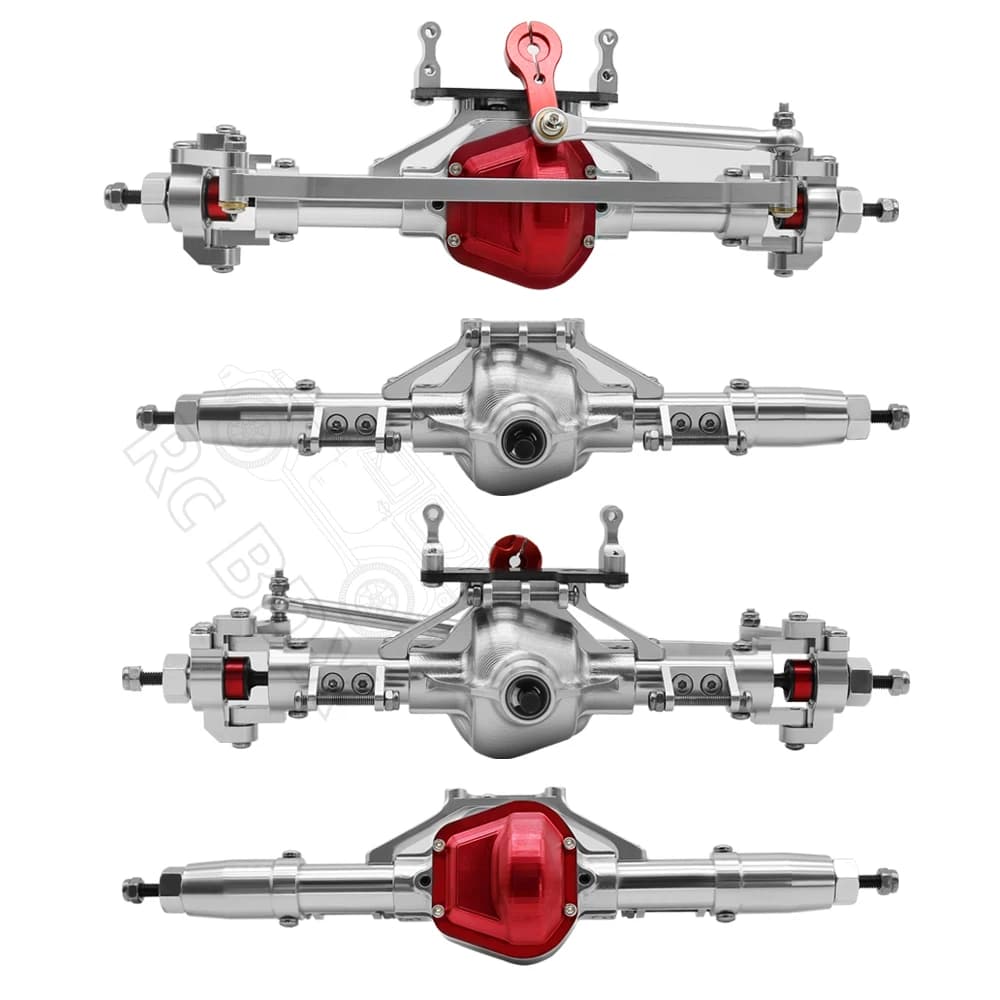 RC auto asse anteriore e posteriore in lega di alluminio asse dritto per 1/10 RC Crawler Car Axial SCX10 D90 RC4WD parti di aggiornamento