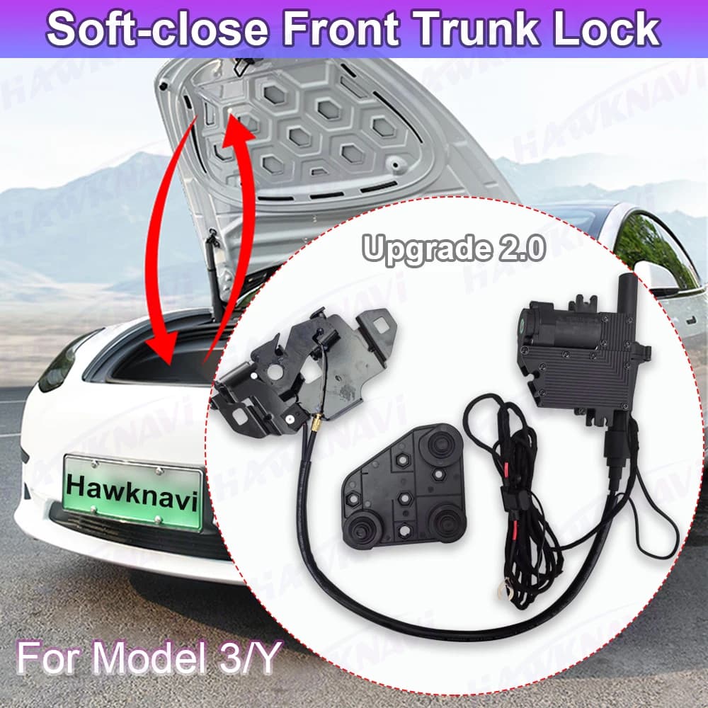 Upgrade 2.0 Smart Front Frunk serratura elettrica ad aspirazione per Tesla Model 3 Model Y Automatic Soft Closing assorbimento accessori per auto