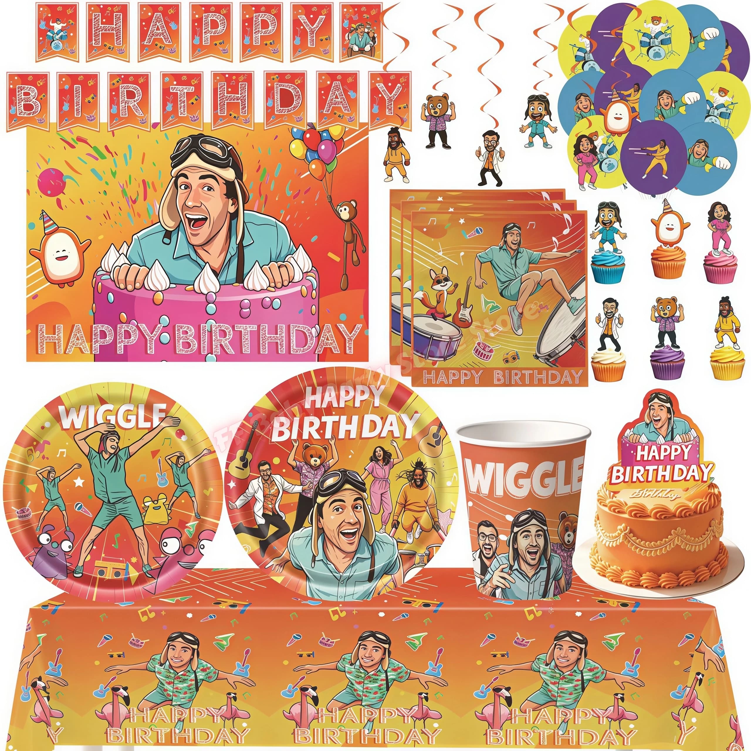 Level-based Game Dannys Go Birthday Party Decoration Plate Cup Napkin Backdrop Learning Game Party Favors Baby Shower Supplies