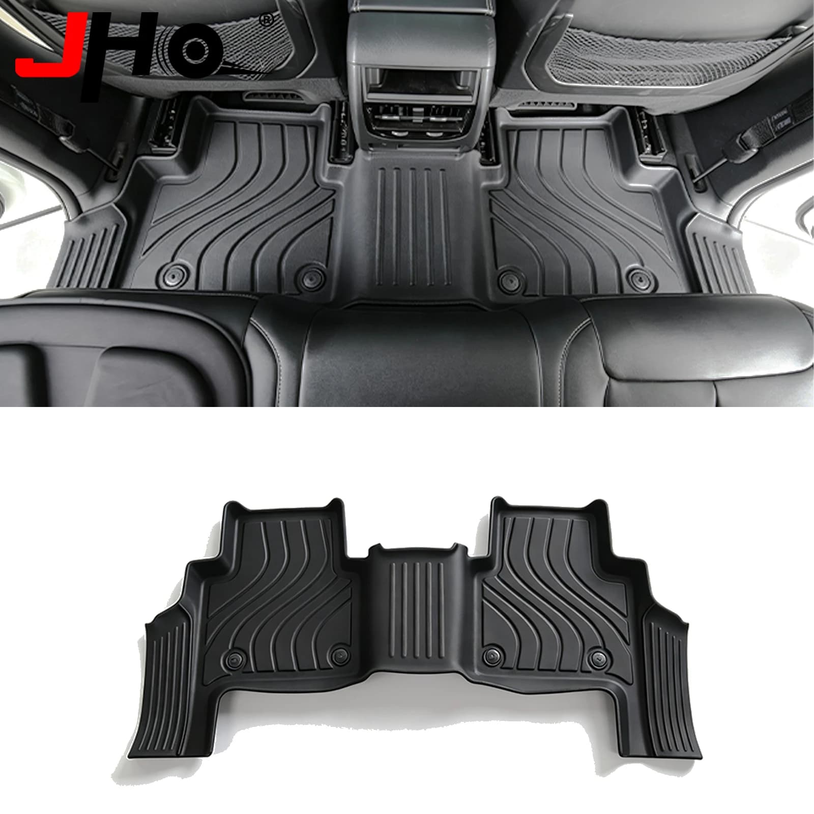 JHO TPE Floor Mats For Jeep Grand Cherokee 4xe 2023+ Extended Door Sill Coverage All Weather Waterproof Liners