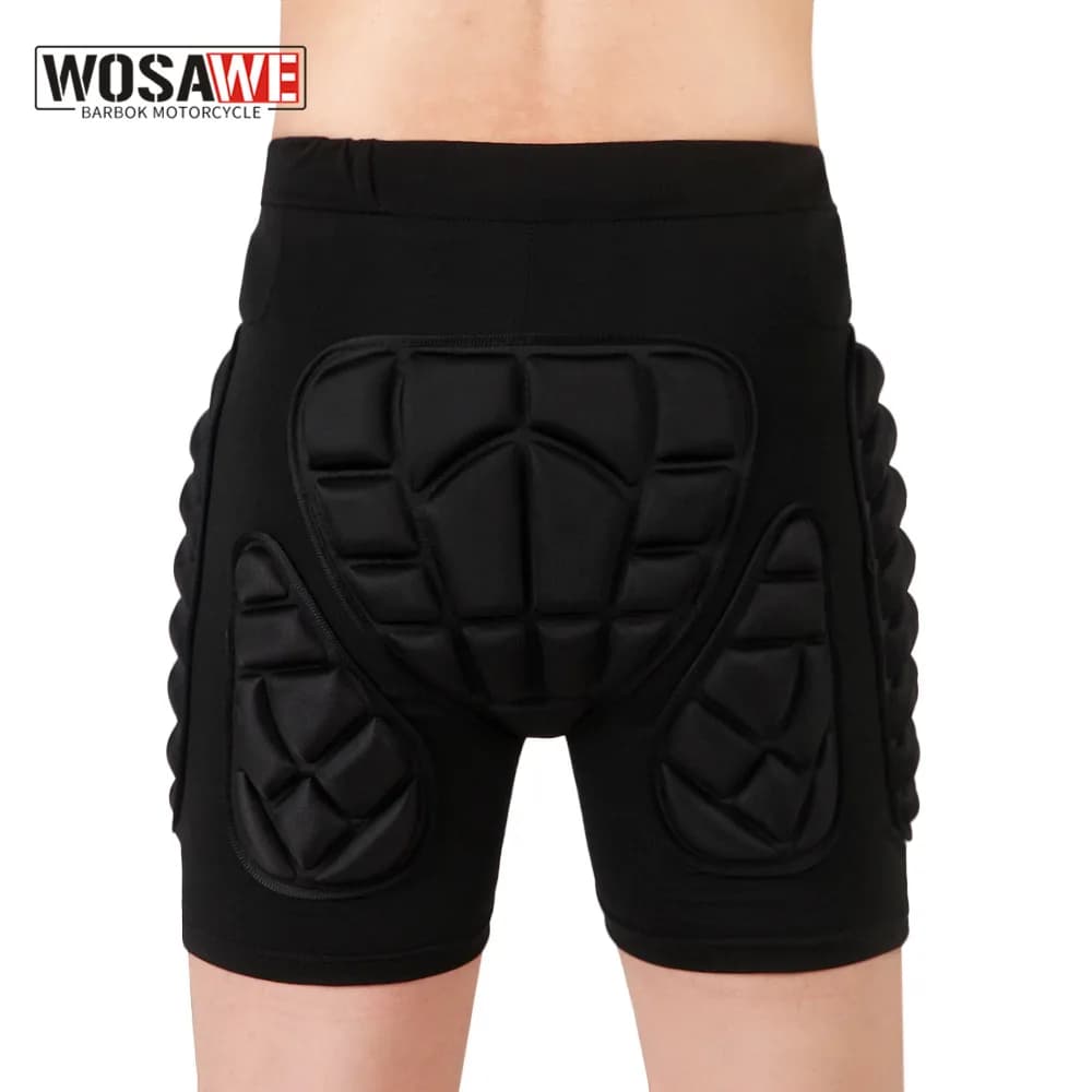 Unisex WOSAWE shorts for Moto, Snowboard, Anca and Glutei protection, Sports comfort, MTB, Motocross, Skiing, Open Activity