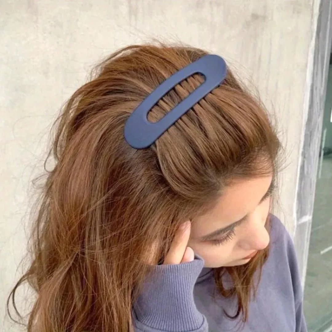 Set di 3 eleganti fermagli per capelli opachi per donna, fermagli per capelli antiscivolo con rivestimento in polimero, colore solido, per lo styling quotidiano dei capelli