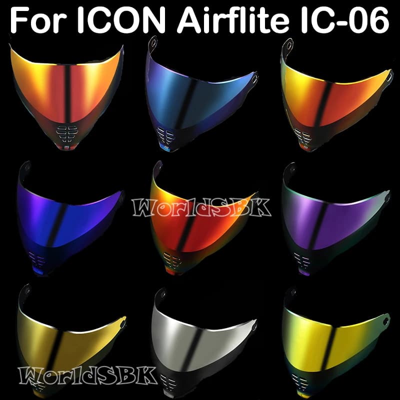 Moto ICON Airflite Visor Shield Fliteshield mirror Airflite Faceshield visiera di ricambio per i caschi Airflite.