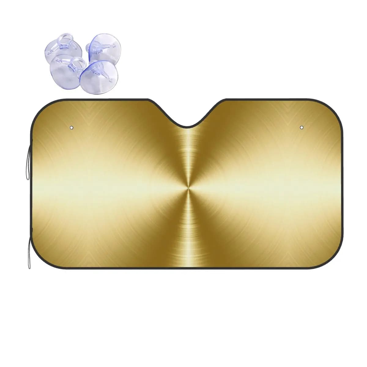 Parabrezza parasole in metallo radiale oro spazzolato Parabrezza anteriore per auto Finestra parasole Accessori Coperture