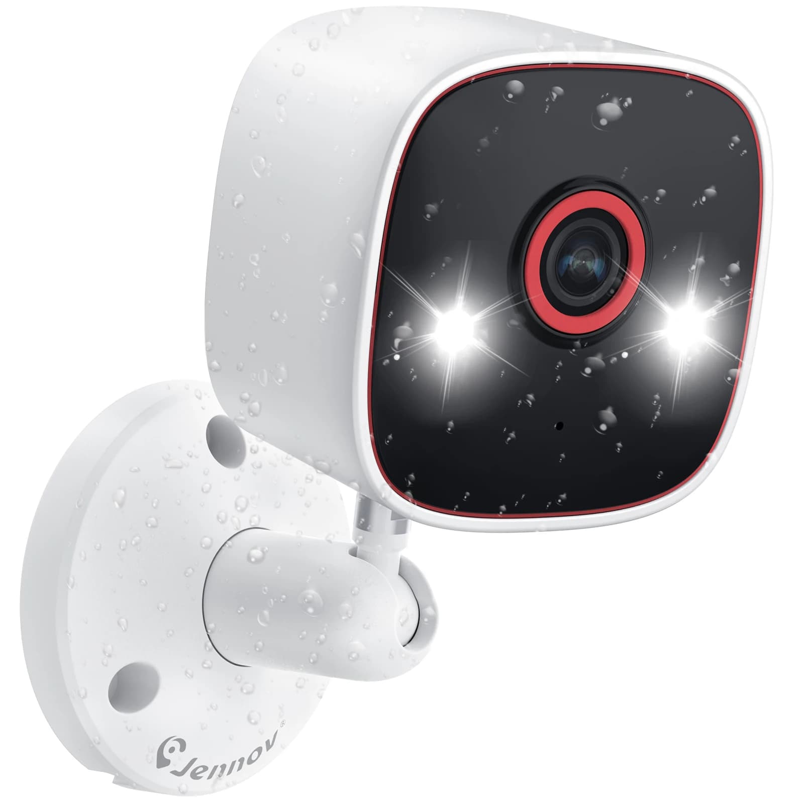 Telecamere di Sicurezza Jennov per Interni/Esterni 2.4Ghz, 2K HD Wireless WiFi/Monitor per Cani Gatti Bambini per Sicurezza Domestica IP66