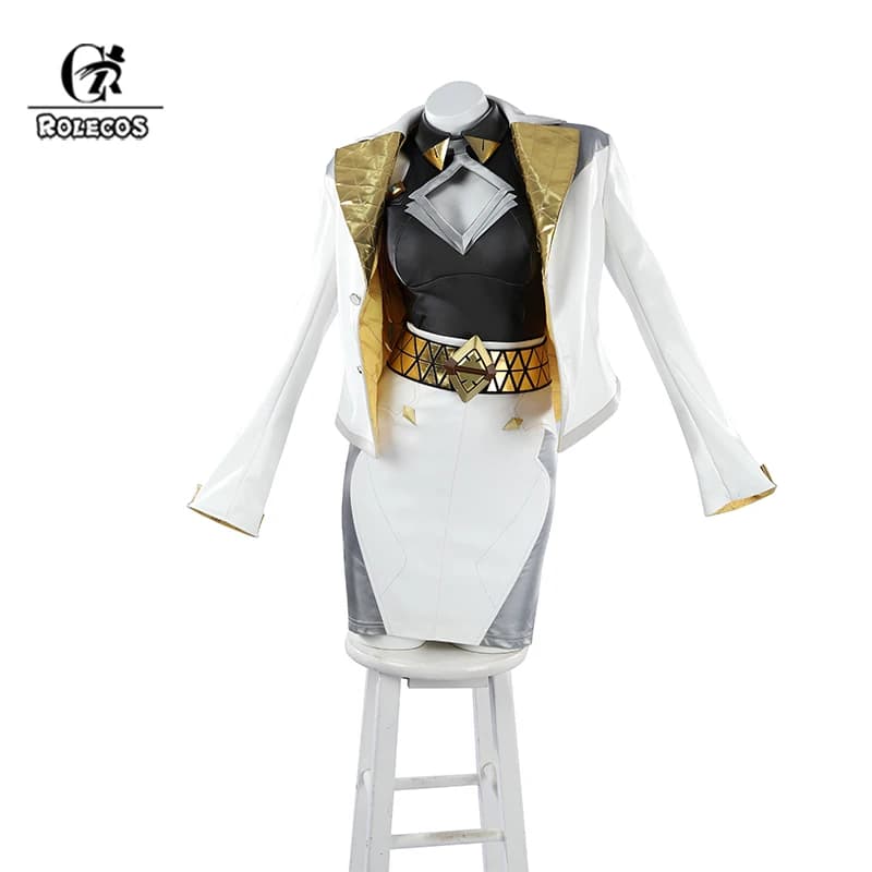 ROLECOS Domina Cosplay Costume Vishkar Corporation Lead Negotiator Agent 47th Game OW Halloween Women Outfit Over Game Watch