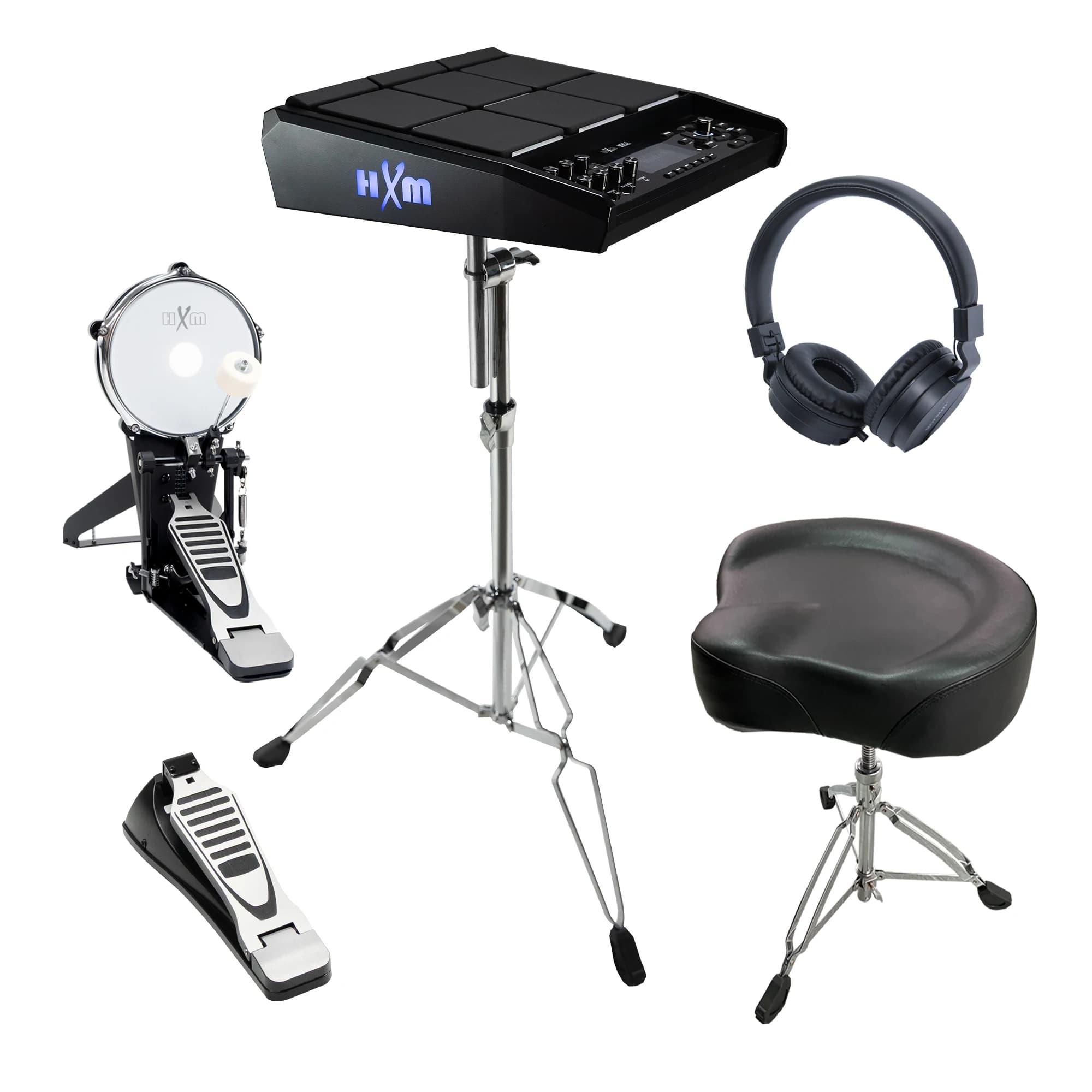 HDP-5 Multipad con Supporto in Metallo, Set di 8 Pad, Strumento Professionale Octapad, Batteria Elettronica Professionale