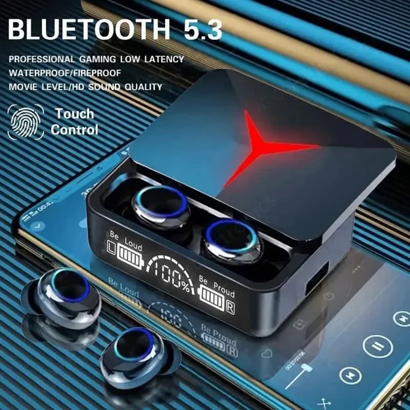 Nuovo display a LED M90 pro TWS cuffie wireless riduzione del rumore auricolari da gioco Bluetooth 5.3 Sport HiFi auricolari musicali per telefoni