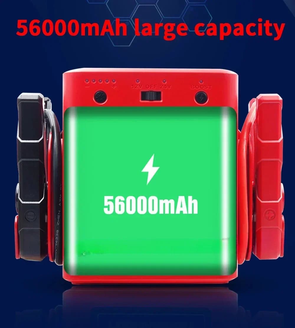 Carro Armato per camion pesante portatile Booster per 56000mAh 12/24V Batteria resistente commutabile Avviatore di emergenza Corrente di picco 4000A