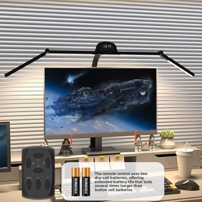 Lampada da Scrivania LED con Morsetto, Lampada da Architetto per Casa e Ufficio con Illuminazione d'Atmosfera, Luce per Computer Ultra Luminosa con Dimmerazione Automatica