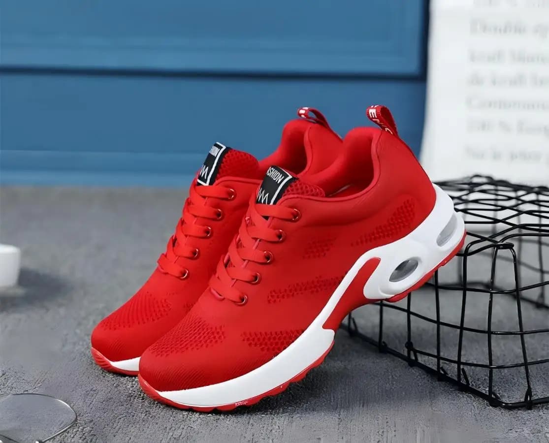 Sneakers Casual da Donna con Ammortizzazione ad Aria, Tomaia in Maglia Traspirante, Scarpe Leggere da Passeggio