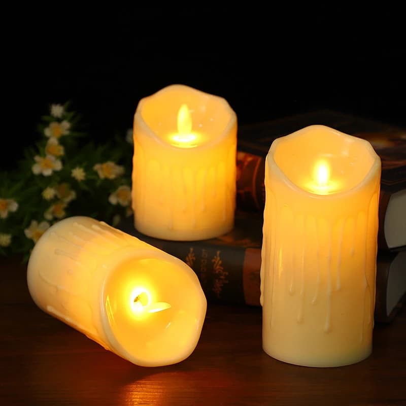 Candela LED con Effetto Lacrima, Illuminazione Decorativa per Matrimoni e Feste, Arredamento Casa, Decorazioni per San Valentino
