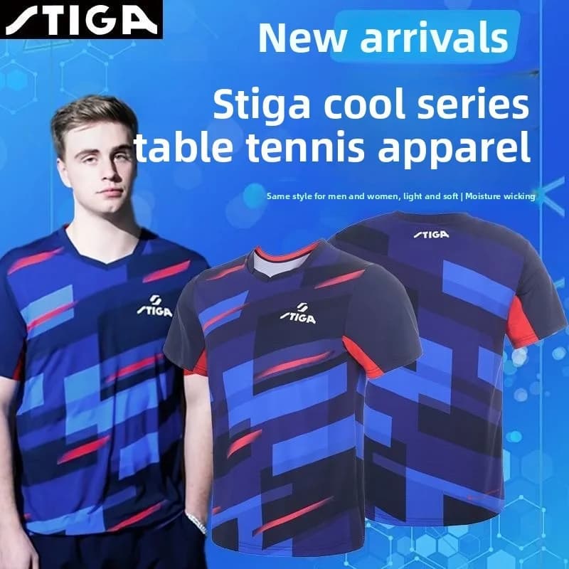 Maglia da ping pong Stika da uomo e da donna nuova tuta da allenamento sportiva professionale traspirante e che assorbe il sudore