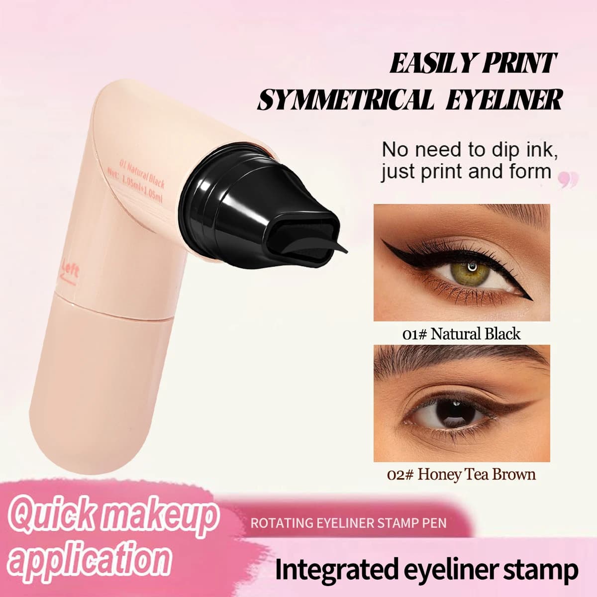 Long-lasting sweat resistant, waterproof, one-touch application, ideal for beginners, perfect for everyday