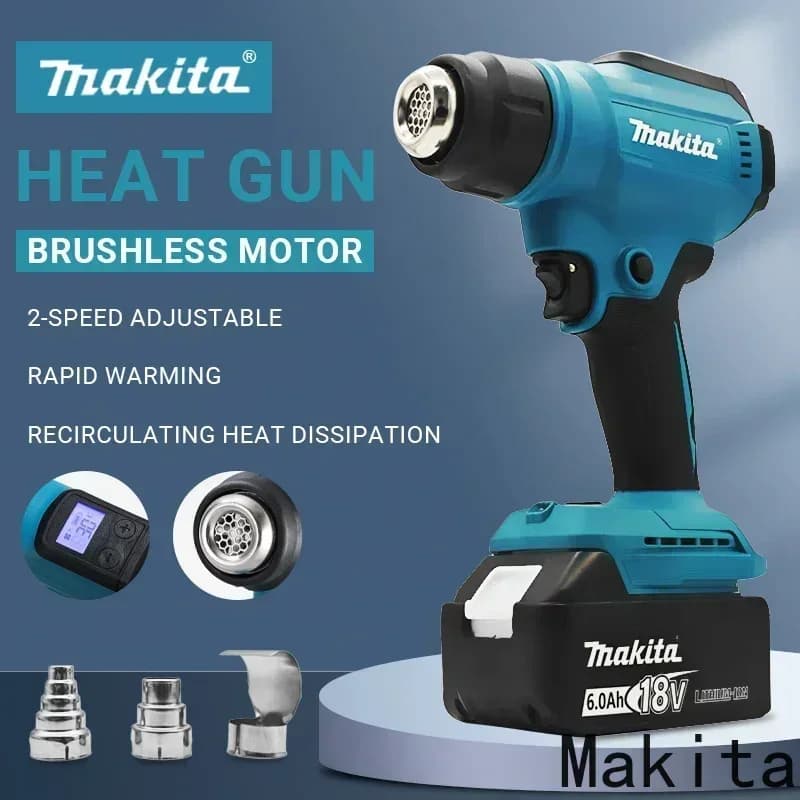 Makita 550°C Temperature Control Heat Gun 18V Cordless Handheld Hot Air Gun With LED Display Soldering Thermal Blower New、