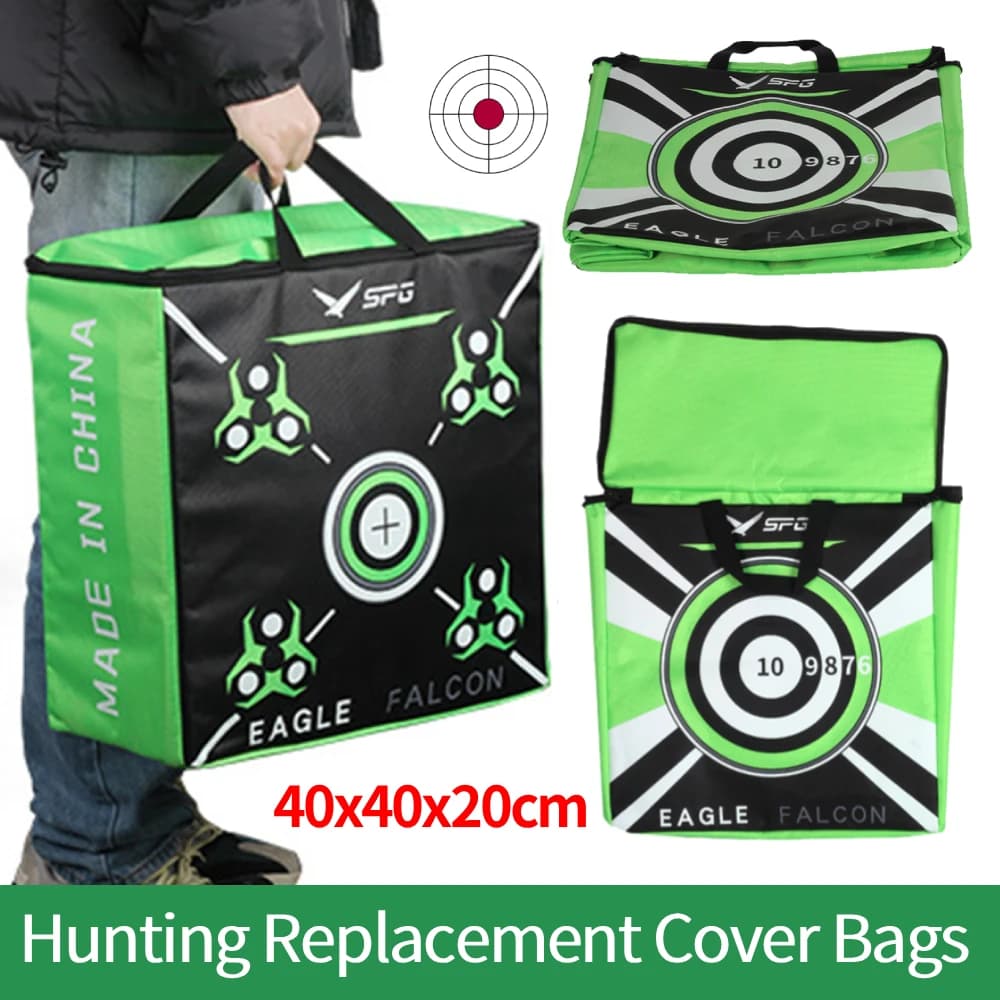 Borsa per bersagli da tiro con l'arco, ricambio per la caccia, borse protettive resistenti all'acqua, ricaricabili con maniglia per il trasporto, per giardino/cortile