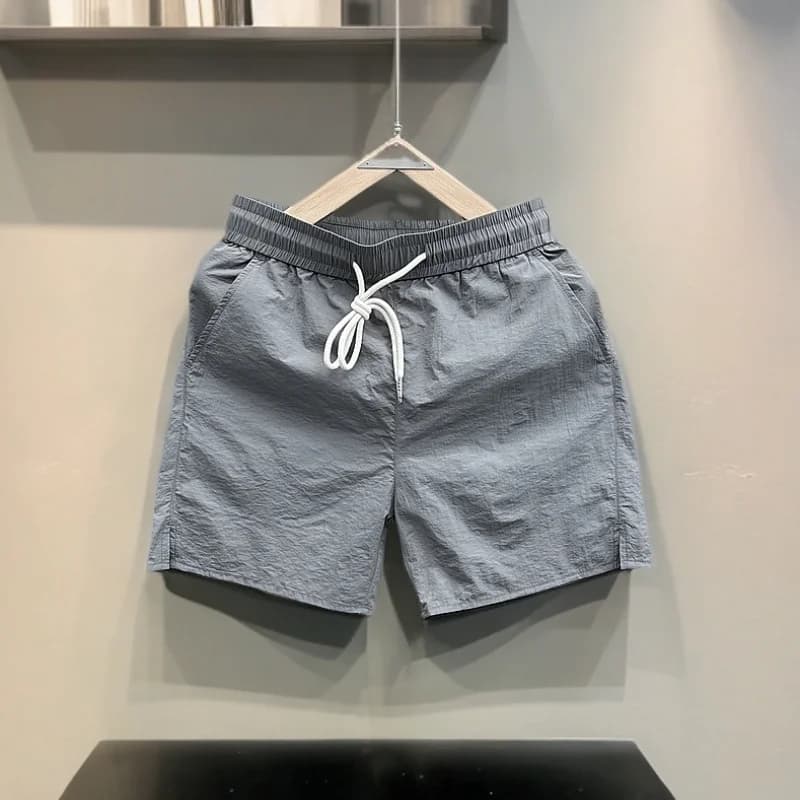 Pantaloncini a tre quarti in seta ghiaccio da uomo, larghi, eleganti, ad asciugatura rapida, sportivi, casual, ultra-sottili, da spiaggia