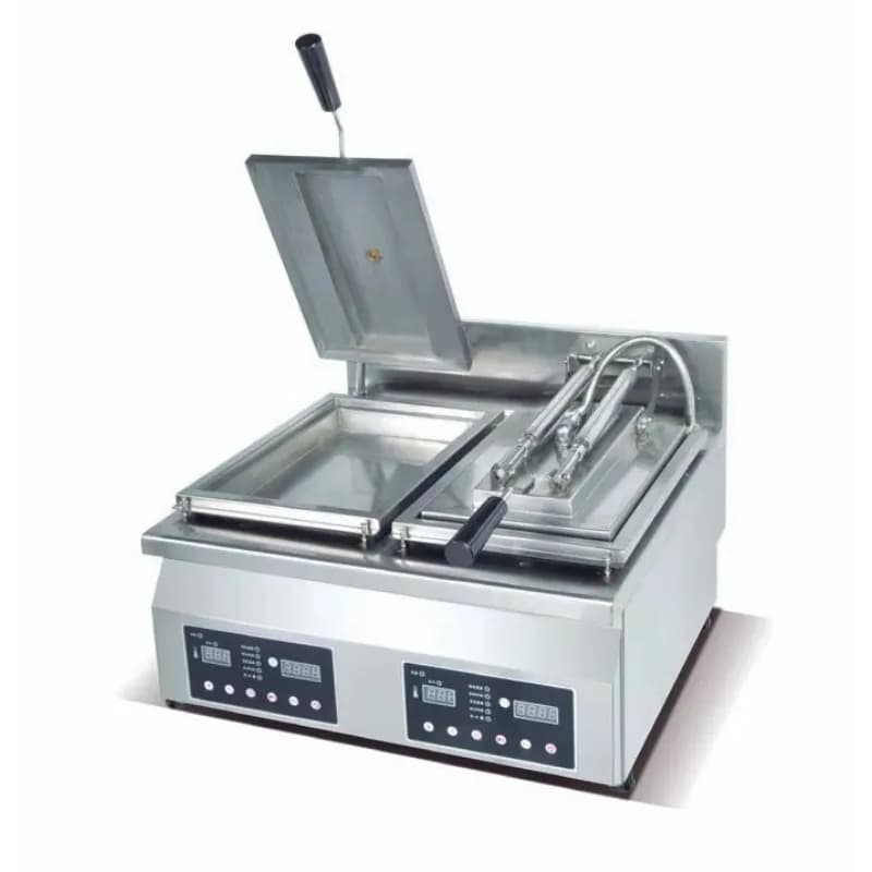 Auto Automatic Gas Electric Japan Fried Gyoza Cooker Dumpling Pan Fried Fryer Grill Stir Frying Cooking Griddle Cooker Machine
