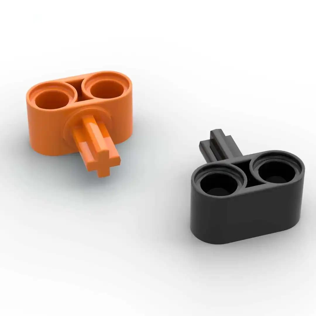 Piccolo elemento di costruzione MOC 7244, albero trasversale 1x2 con foro, connettore per assemblaggio, accessori tecnologici per giocattoli