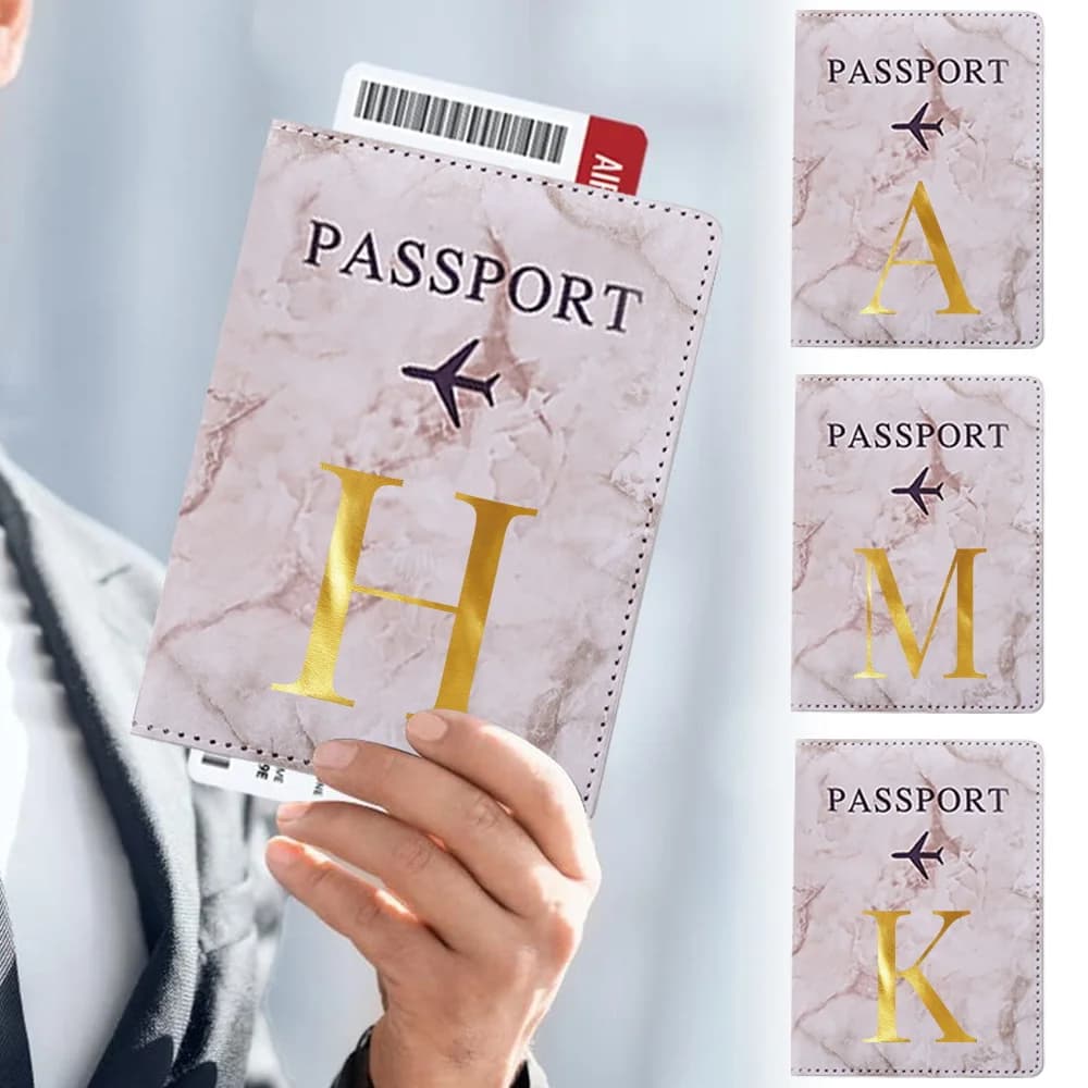 Passport Set Business Fashion Wallet Letter Series Unisex Multi-Function Passport Air Ticket Holder Travel Essentials