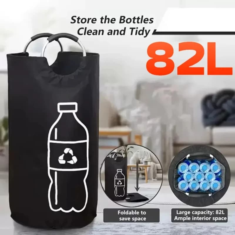 Cesto per Vestiti Sporchi in Tessuto Oxford, Pieghevole, per Bagno, Contenitore Portatile da 82L, Borsa Portaoggetti, Bidone per Riciclo Bottiglie
