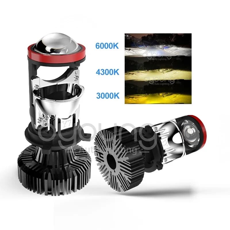 Ad alta potenza 170W H4 LED fari Auto H4 Mini proiettore lente 6000K fascio basso alto o 3000K 4300K 6000K luci a LED automatiche LHD RHD