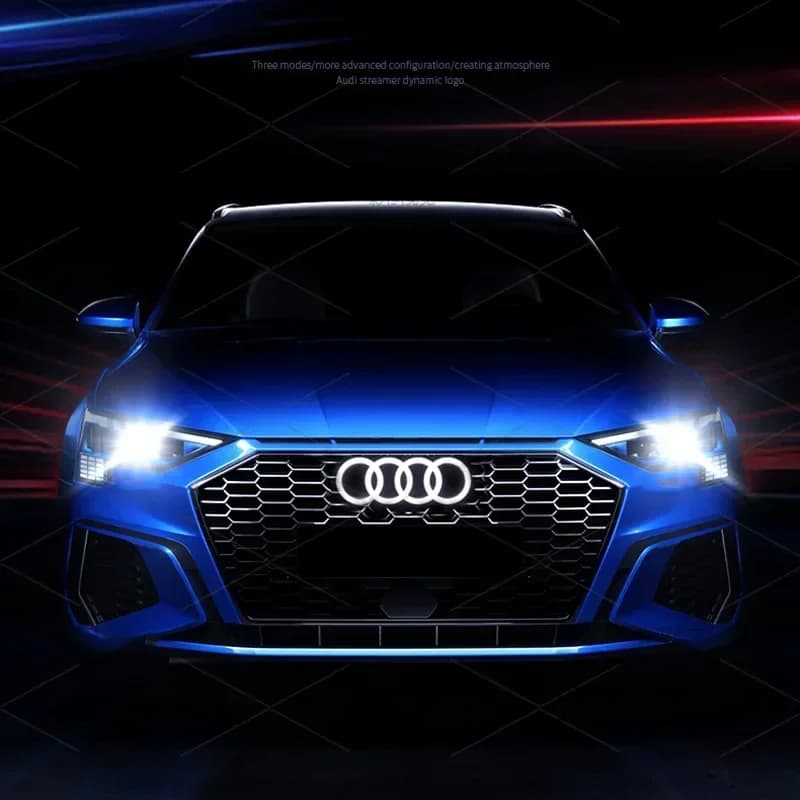Luce LED statica bianca per griglia anteriore Audi, adesivo con logo a 4 anelli 249 273 per AUDI A4 A5 A6 A7 A8 S4 S5 S6 S7 Q3 Q5 Q7 TT