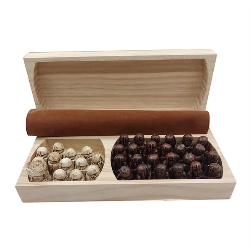 ABWE-Set di scacchi da viaggio di lusso: scacchiera e pezzi in resina, gioco di strategia portatile, ideale per i viaggi.