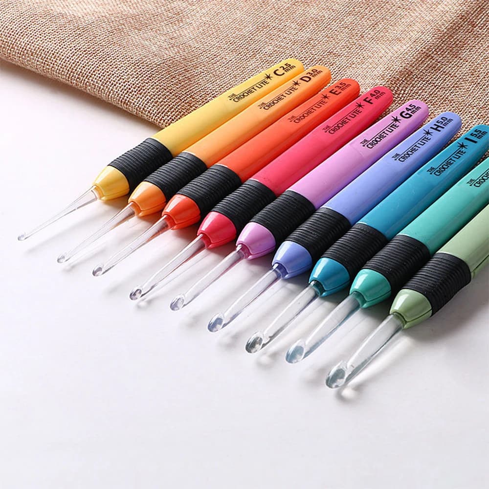 1 Pz HA CONDOTTO LA Luce Uncinetti Ferri da maglia Tessitura per FAI DA TE Filo Luminoso Maglieria Mestiere Accessori Per Cucire Strumenti Dimensioni 2-6.5mm