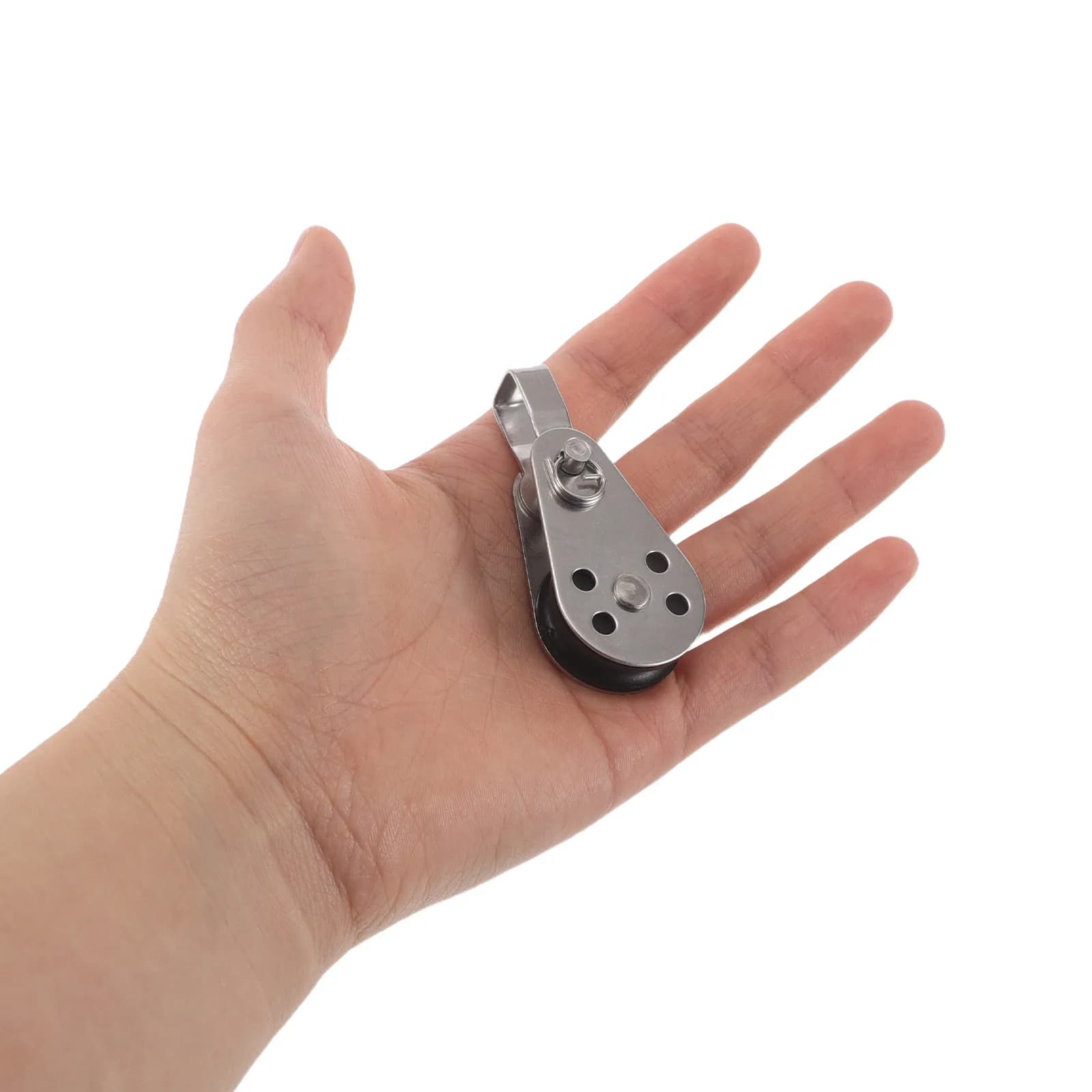Marine Grade Stainless Steel Small Pulley Block Single Swivel Design for Sailboat Boom Rigging Fishing Kayak Anchor Lines Rope