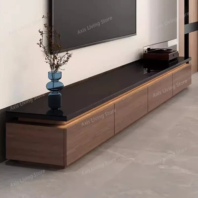 Home Living room modern simple atmosphere light floor cabinets locker solid wood TV cabinet coffee table tv stand monitor stands