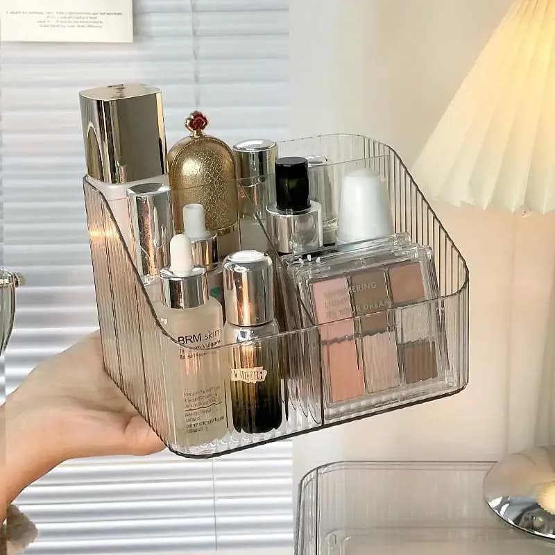 Desktop Makeup Organizer Lipstick Nail Polish Organizer Jewelry Holder Makeup Brushes Bathroom Cosmetic Box for Skin Care