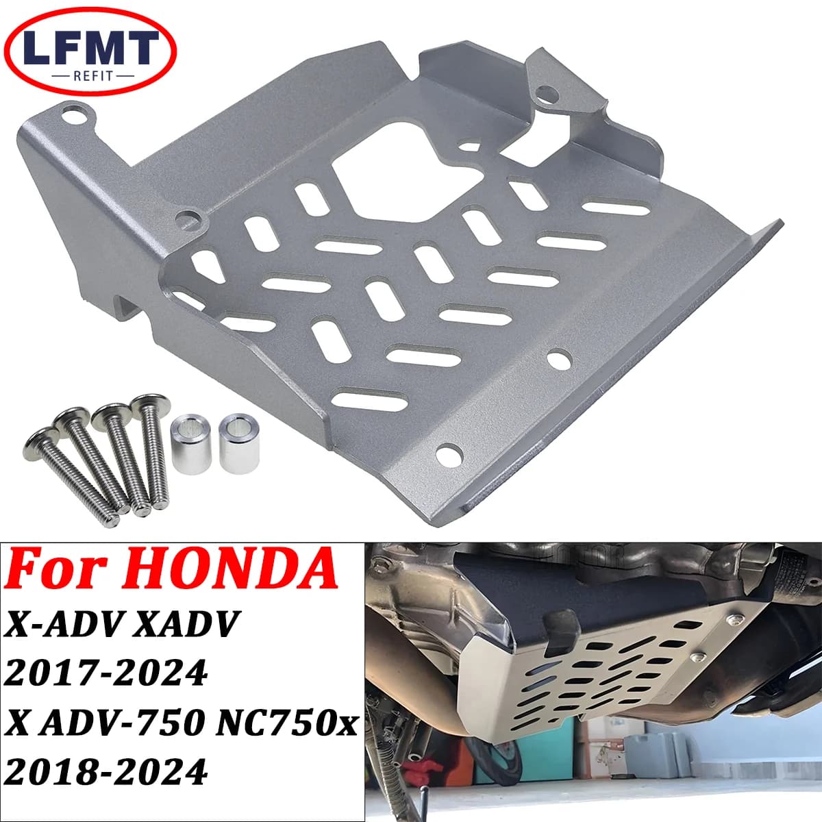 Moto Piastra Paramotore Bash Telaio di Protezione Della Copertura Del Motore di Protezione Per Honda NC750X XADV750 X ADV 2017 2018 2019 2020 2021 2022 2023
