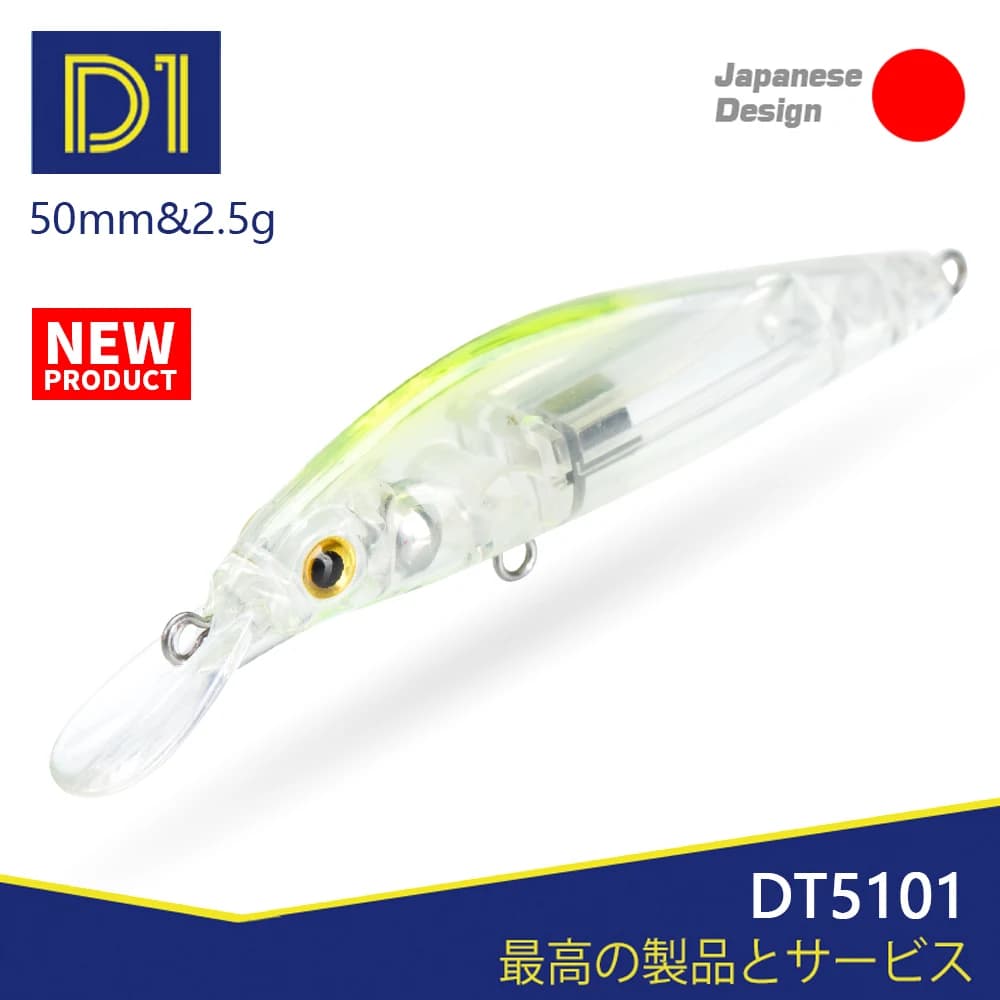 D1 LG Small Minnow Fishing Lures trota Lure 50mm/2.5g che affonda Wobblers artificiali duri